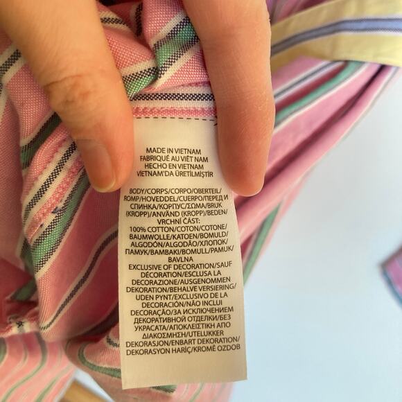 NWT Ralph Lauren Girls 14 Multicolor Belted Cotton Oxford Fun Shirtdress Preppy - Picture 9 of 14